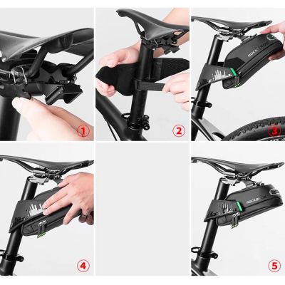 11. Rockbros C27-1 Fahrradtasche unter dem Sattel - Schwarz