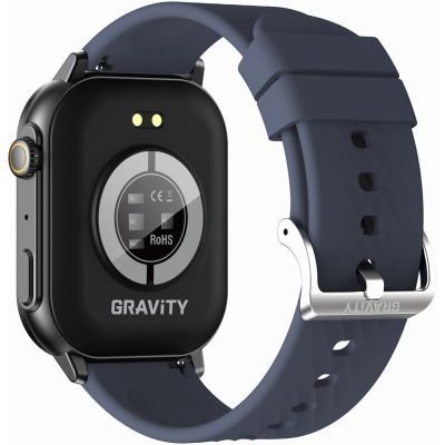 9. GRAVITY GT15-12 Damen-Smartwatch, marineblaues Silikonarmband + schwarzes Armband