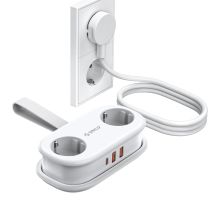 Orico APP 15,5W 5-in-1 Steckdosenleiste (2x AC + 2x USB-A + 1x USB-C) – Weiß