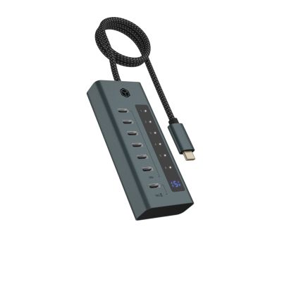 2. ICY BOX IB-HUB1457-C31 USB 3.2 Gen 1 (3.1 Gen 1) Typ-C 10000 Mbit/s Blau, Grau