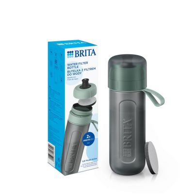 13. Brita Active Filterflasche, pastellgrün, 2 Scheiben