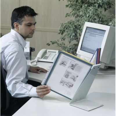 5. Robuster VARIO Drehbinder für Schreibtische, Hochformat, A4