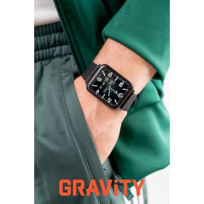2. Smartwatch Gravity Black 2 Armbänder GT17-7