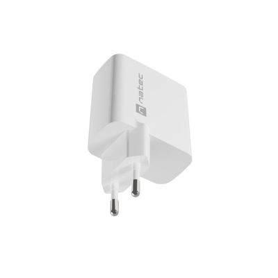 5. NATEC Ladegerät Ribera GAN 1x USB-A + 1x USB-C 45W Weiß NUC-2142