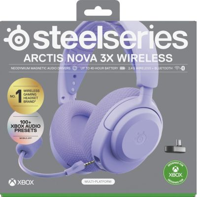 9. Steelseries Arctis Nova 3X Wireless für Xbox-Kopfhörer, Levander