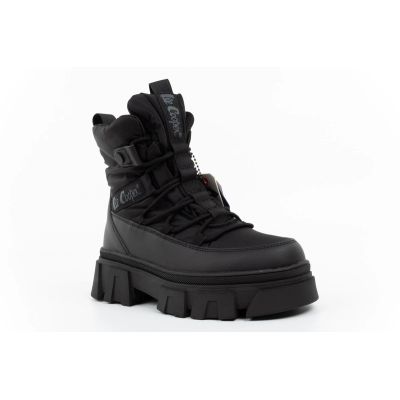 3. Lee Cooper Damen-Winterstiefel, schwarz, gefüttert, Stiefeletten mit Reißverschluss