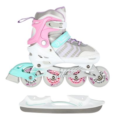 15. NH18192 4in1 PINK GRÖSSE S (29-33) ROLLERSKATING MIT HOCKEYÄRMEL NILS EXTREME
