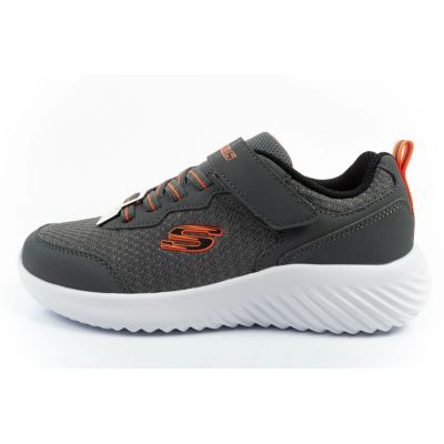 2. Skechers Bounder Kindersportschuhe mit Klettverschluss, leicht, modisch grau