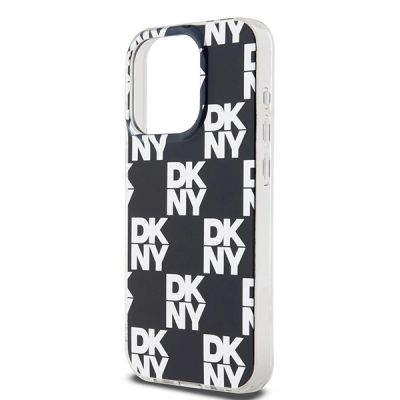6. DKNY IML Checkered Mono Pattern Hülle für iPhone 15 Pro Max – Schwarz