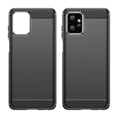 7. Carbon Case für Motorola Moto G Power 2023 flexible Silikon-Carbon-Hülle schwarz