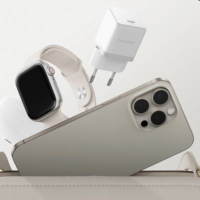 11. Baseus Palm 1C 20W Wandladegerät (mit Baseus Mini White USB-C 60W (20V/3A) 1m Kabel) - Weiß