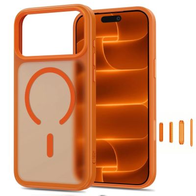 2. Tech-Protect Magmat Magsafe CC Hülle für iPhone 18 Pro Max / 17 Pro Max – Mattorange