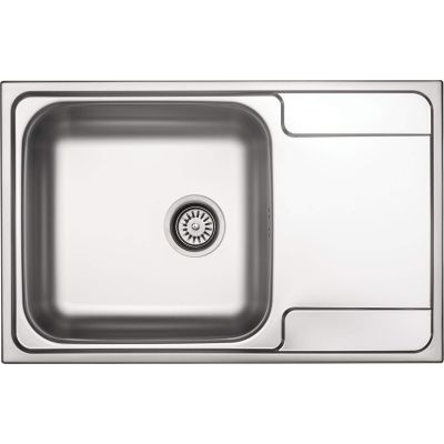 Einzelbecken-Edelstahlspüle mit Abtropffläche