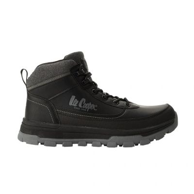 Lee Cooper Herren-Wintersportschuhe, schwarze gefütterte Stiefeletten
