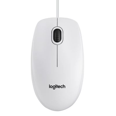 3. Logitech B100 Maus 910-003360 (optisch; 800 DPI; weiß)