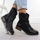 3. Gefaltete schwarze Damen-Lederstiefeletten Rieker Z6883-00