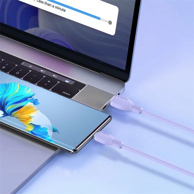 8. Baseus Pudding 100W USB-A - USB-C Kabel 2m - Lila