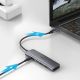 7. Ugreen CM1956in1-Adapter USB-C – HDMI / 2x USB-A 3.0 / USB-C PD/SD/TF-Leser – Grau