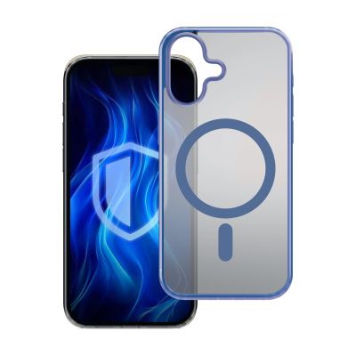 4. 3mk Frosty MagCase Blue Hülle für Apple iPhone 16 – blau