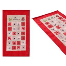 Adventskalender 56x87cm Rot