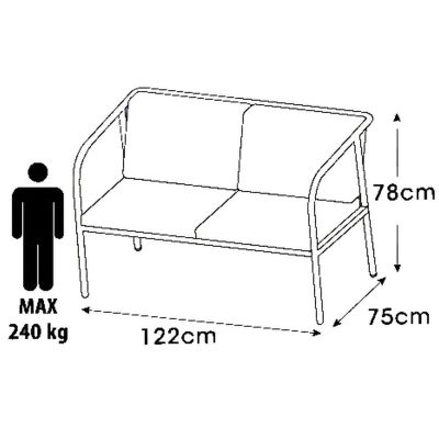 22. 5-teiliges Gartenmöbelset Mailand