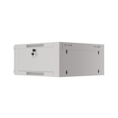12. LANBERG Wandschrank 19" 4HE 570x600 Schnellmontage (Grau, flach verpackt) WFFA-5604-10S