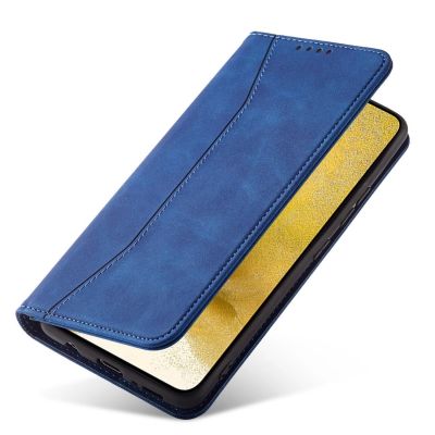 4. Magnet Fancy Case für Samsung Galaxy S23 Ultra Cover mit Flip Wallet Stand Blau