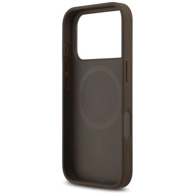 7. Guess 4G MagSafe-Hülle mit Printstreifen für iPhone 17 Pro – braun