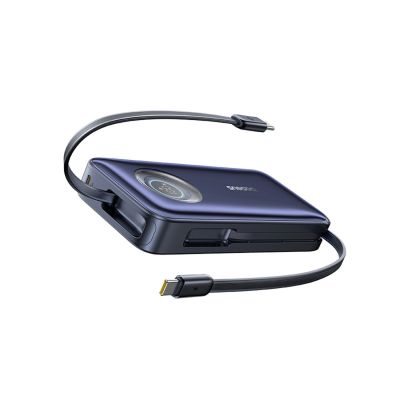 4. Baseus EnerCore CR11 20000mAh 100W Powerbank mit einziehbarem USB-C-Kabel – Schwarz
