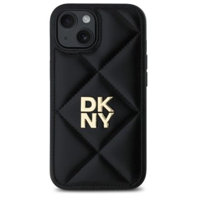 3. DKNY Quilted Stack Logo Hülle für iPhone 14 – Schwarz