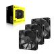 6. Corsair RS120 12-cm-Lüfter, schwarz, 3 Stück