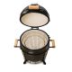 2. Kamado Bono Minimo Keramikgrill 15 Zoll Kamado Grillwagen Holzkohle (Brennstoff) Schwarz