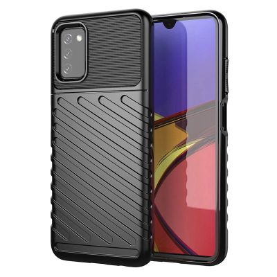 Thunder Case Flexibel Robuste Panzer Handyhülle TPU Schutzhülle für Samsung Galaxy A03s schwarz