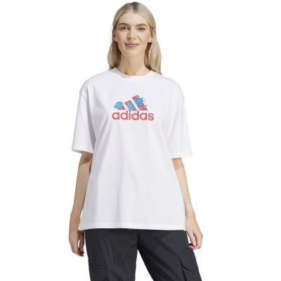 10. adidas Flower Pack Badge of Sport Damen T-Shirt Weiß IT1421