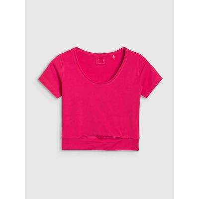 6. Damen Crop Top schlichtes T-Shirt 4F 4FRSS25TTSHF2695-54S