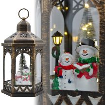 Dekorative LED-Laterne 32 cm - Schneemann