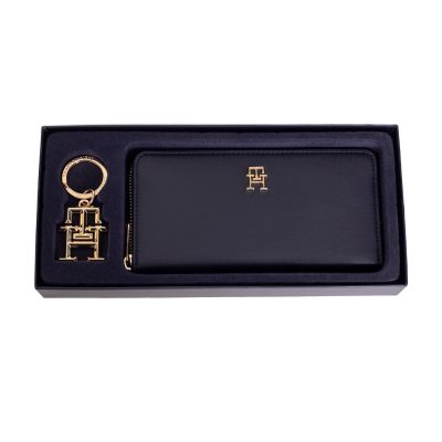 6. Tommy Hilfiger Iconic GP Wallet Keyfob Damen-Geldbörse mit Schlüsselanhänger - AW0AW14004-DW6