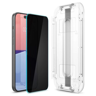 3. Spigen Glas.tR EZ Fit Privacy gehärtetes Glas für iPhone 15 Plus