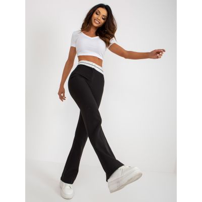 Schwarze Schlaghose ohne Taschen (DHJ-SP-6971.33P)