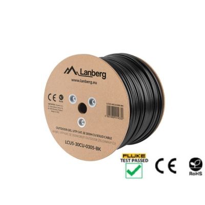 4. Lanberg LCU5-30CU-0305-BK Schwarzes 305m Cat5e U/UTP Netzwerkkabel