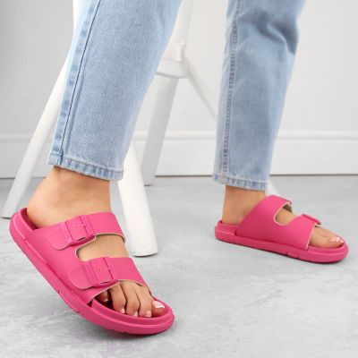 14. Big Star W INT2004E Fuchsia Schaumstoff-Slides mit Schnallen