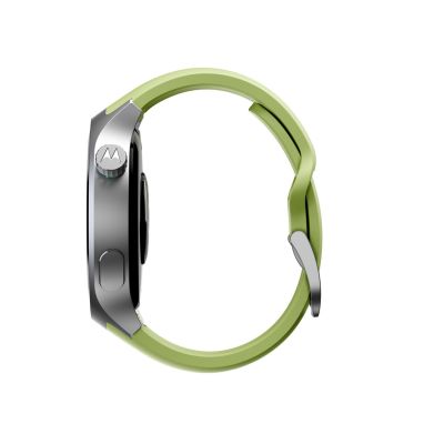 5. Motorola Moto Watch 512 MB Silber_Edelstahl + Herbal Garden_Silikon Silber