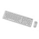 4. GEMBIRD Drahtloses Slim Pro Business Tastatur- und Maus-Set für den Schreibtisch, Weiß, RU-Layout