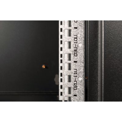 15. Einzigartiger 19-Zoll-12-HE-Wandnetzwerkschrank (600 x 450 mm), Glastür, schwarz, ungeteilt, montiert, 100 kg