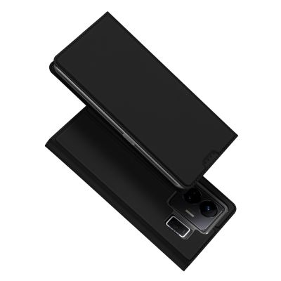 Dux Ducis Skin Pro Hülle für Realme GT Neo 5 / Realme GT3 Flip Cover Card Wallet Stand Schwarz