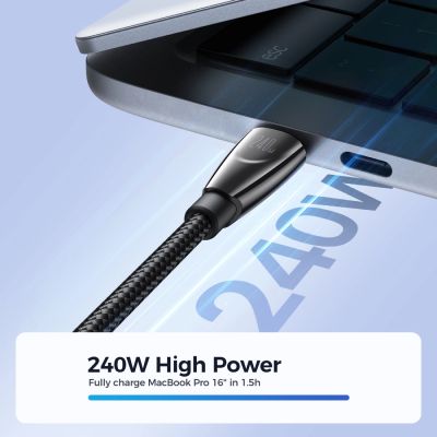 6. Joyroom Pioneer Series SA31-CC5 USB-C / USB-C 240W Kabel 1,2m - Schwarz