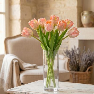 5. Rosa Tulpe, 38 cm, naturgetreue Frühlingsdekoration