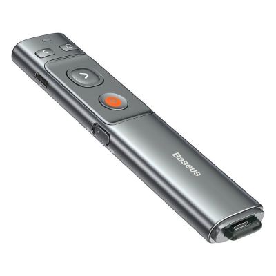 7. Baseus Orange Dot Kabelloser Präsentations-Laserpointer - Grau (mit Batterie)