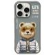 Nimmy Cool&Cute 2.0 Bear Case für iPhone 16 Pro - Grau