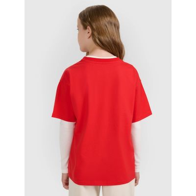 2. Mädchen-T-Shirt mit Aufdruck, regulär, Größe 4F 4FJRAW25TTSHF3188-62S